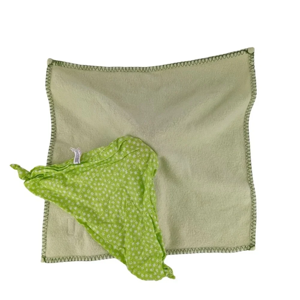Kathe Kruse Green Fox Lovey Red Polka Dot Owl Baby Security Blanket DAS Original - Picture 7 of 8